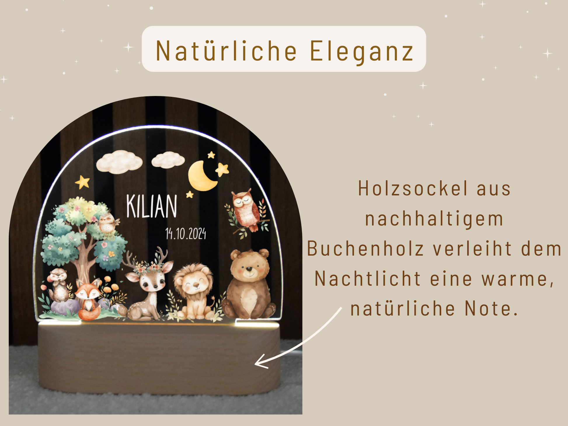 Nachtlicht - Woodland Tiere