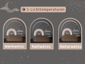 Nachtlicht Kinder - Regenbogen mit Herz