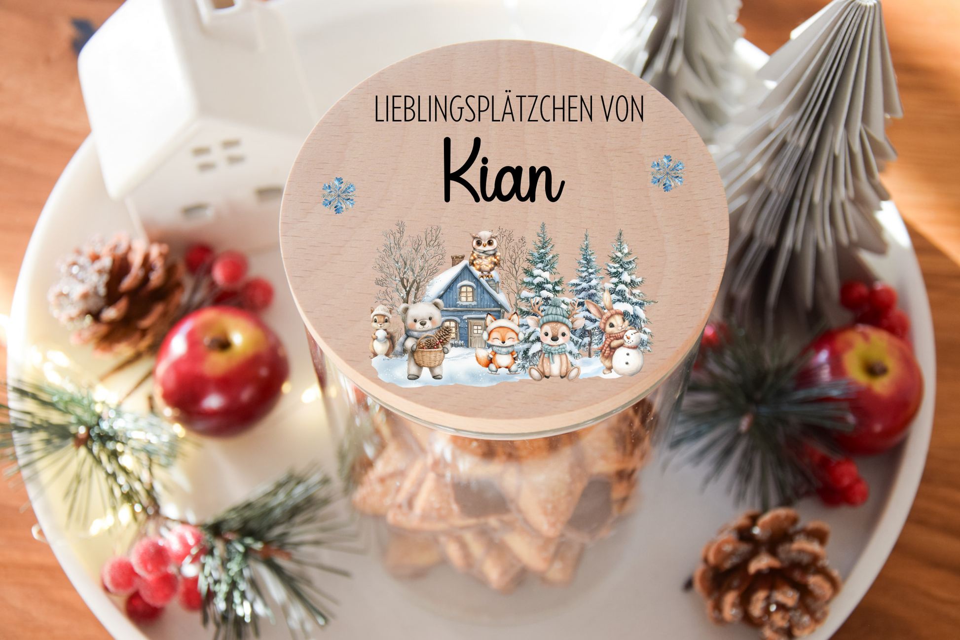 Vorratglas Weihnachten - Woodland Tieren