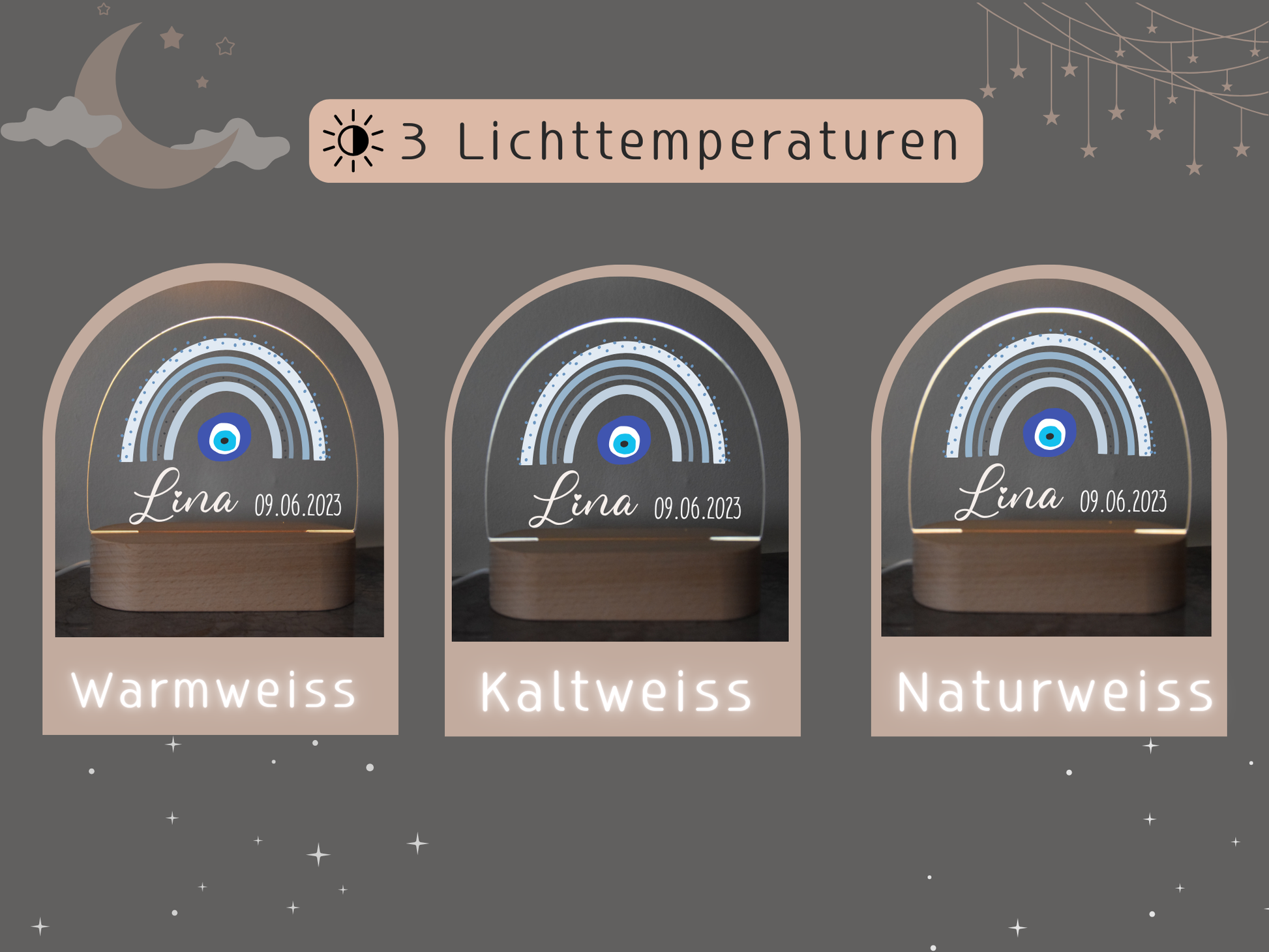 Nachtlicht Kinder - Regenbogen Nazar