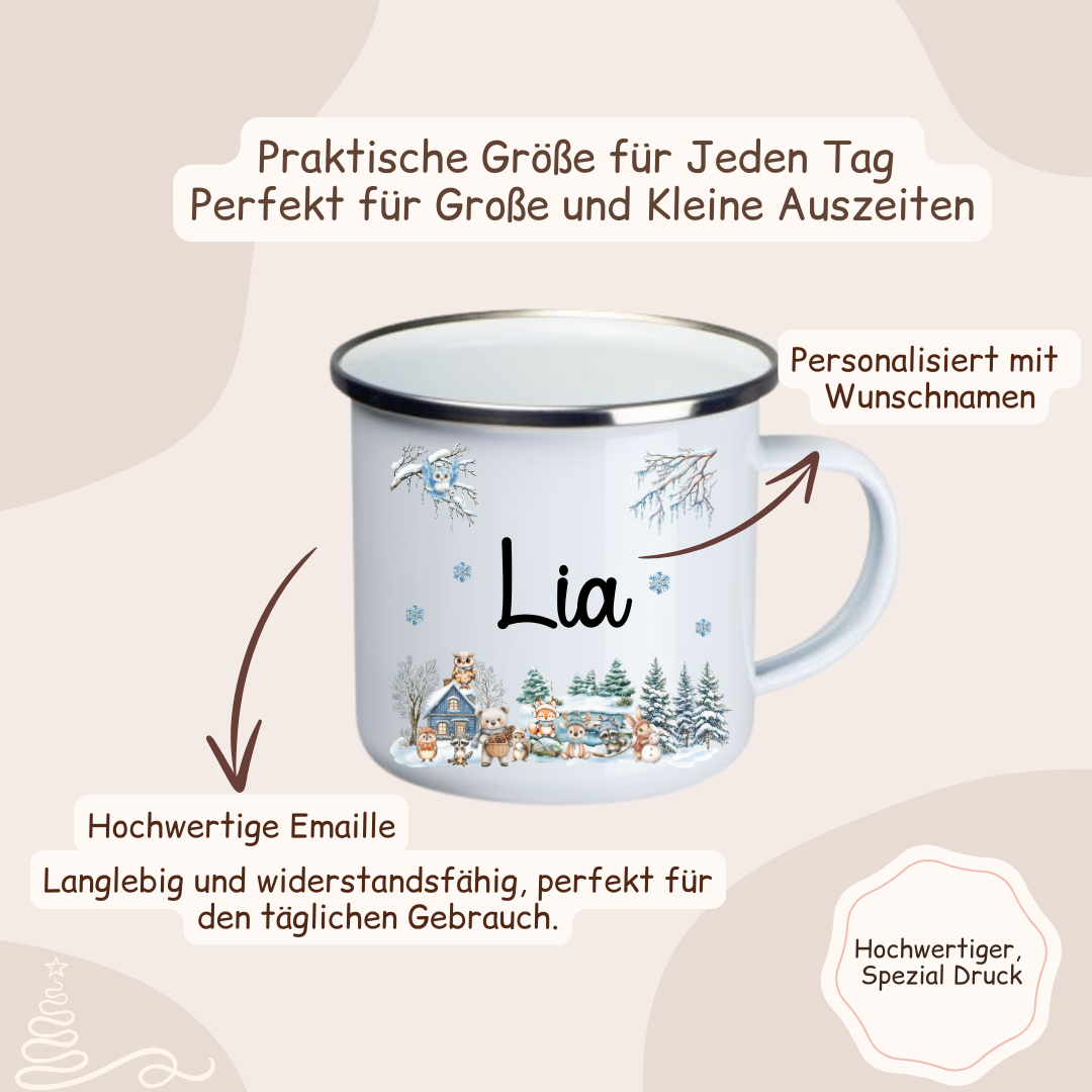 Weihnachtstasse -  Woodlandtieren