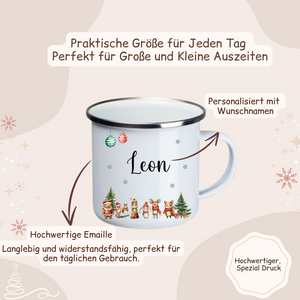 Weihnachtstasse -  Woodlandtieren