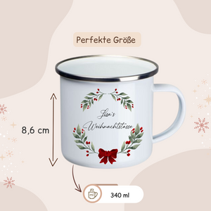 Weihnachtstasse -  Weihnachtskranz