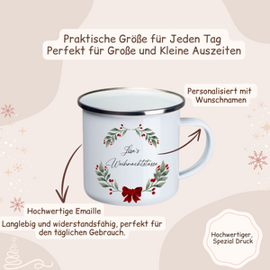 Weihnachtstasse -  Weihnachtskranz