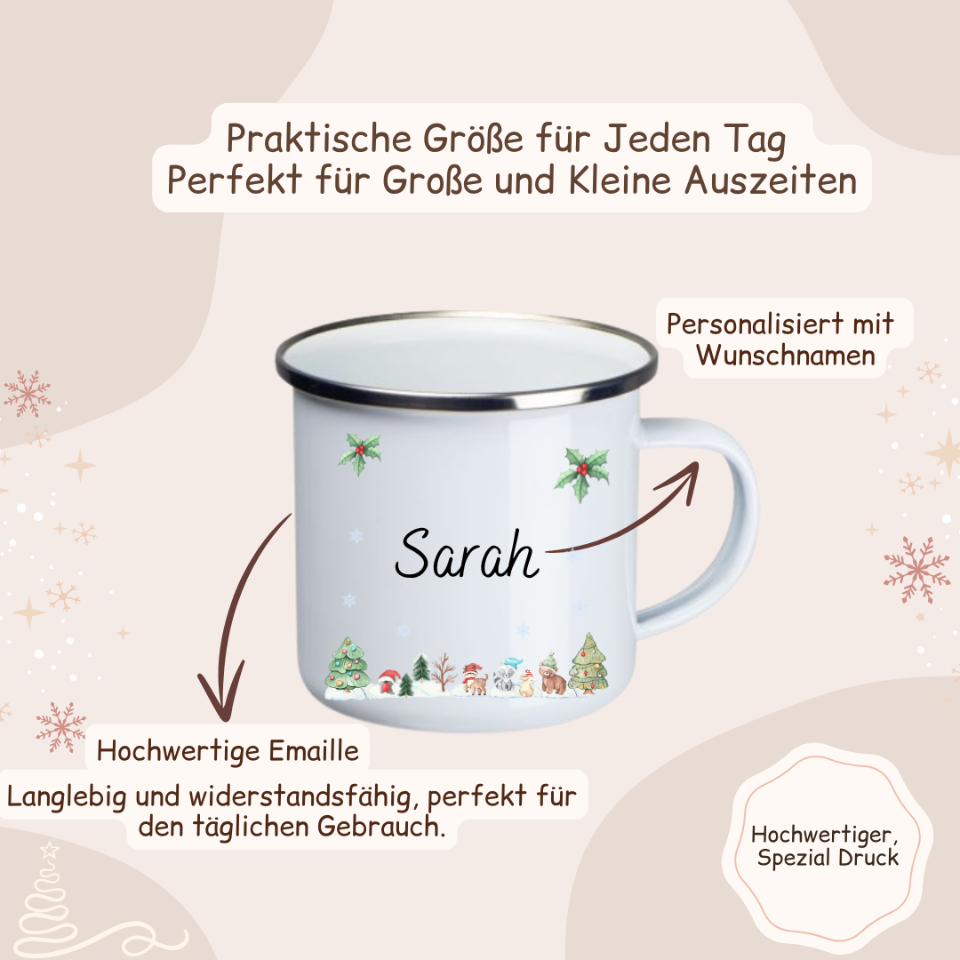 Weihnachtstasse -  Woodlandtieren (Kopie)