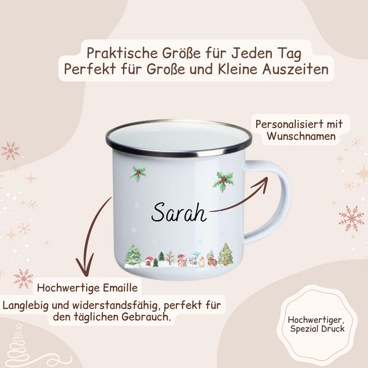 Weihnachtstasse -  Woodlandtieren