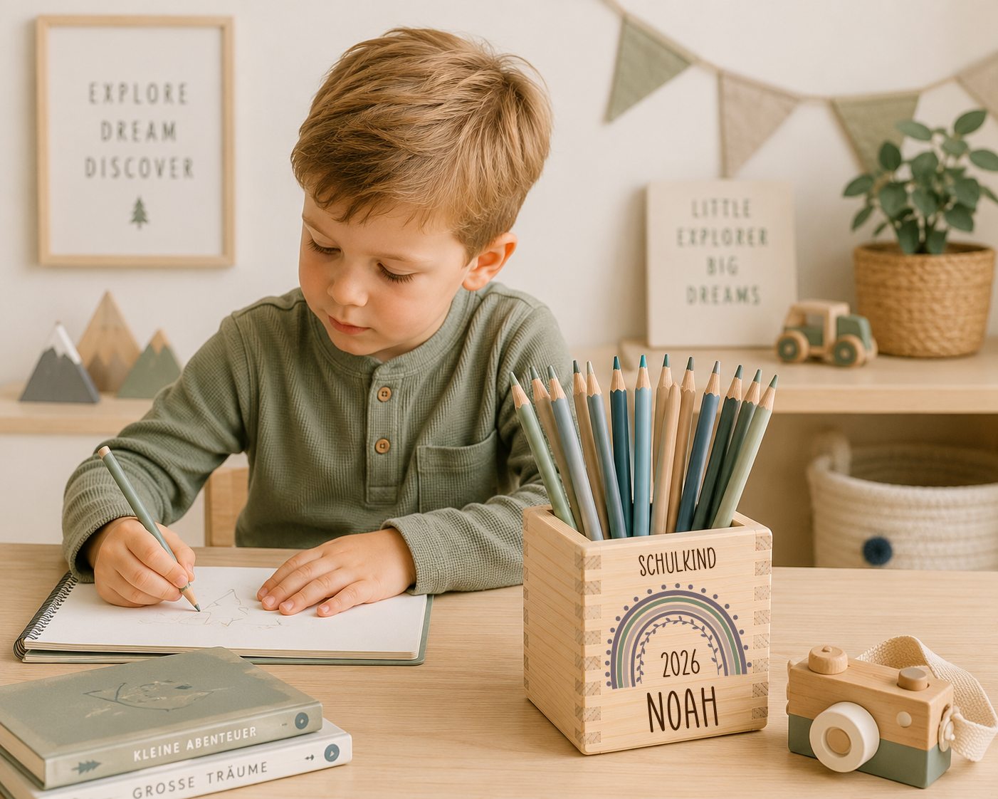Stiftehalter Kinder - Regebogen Schulkind