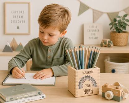 Stiftehalter Kinder - Regebogen Schulkind