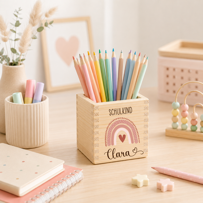 Stiftehalter Kinder - Regenbogen Schulkind