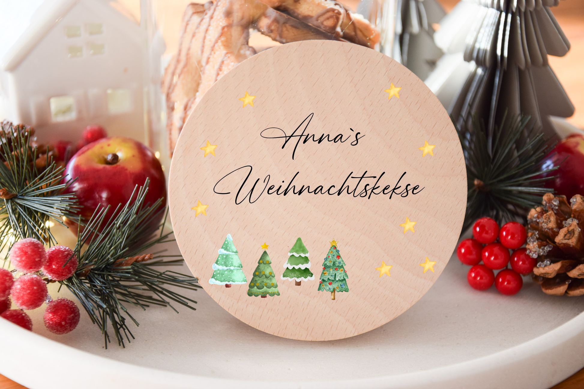 Vorratglas Weihnachten -  Tannenbaum, Sternen