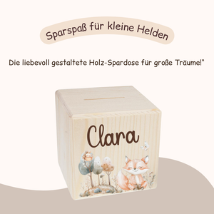 Spardose Kinder - verschied. Tiermotiven Fuchs, Reh, Bär, Hase oder Otter