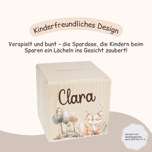 Spardose Kinder - verschied. Tiermotiven Fuchs, Reh, Bär, Hase oder Otter