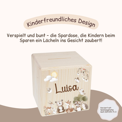 Spardose Kinder - Tiermotiv
