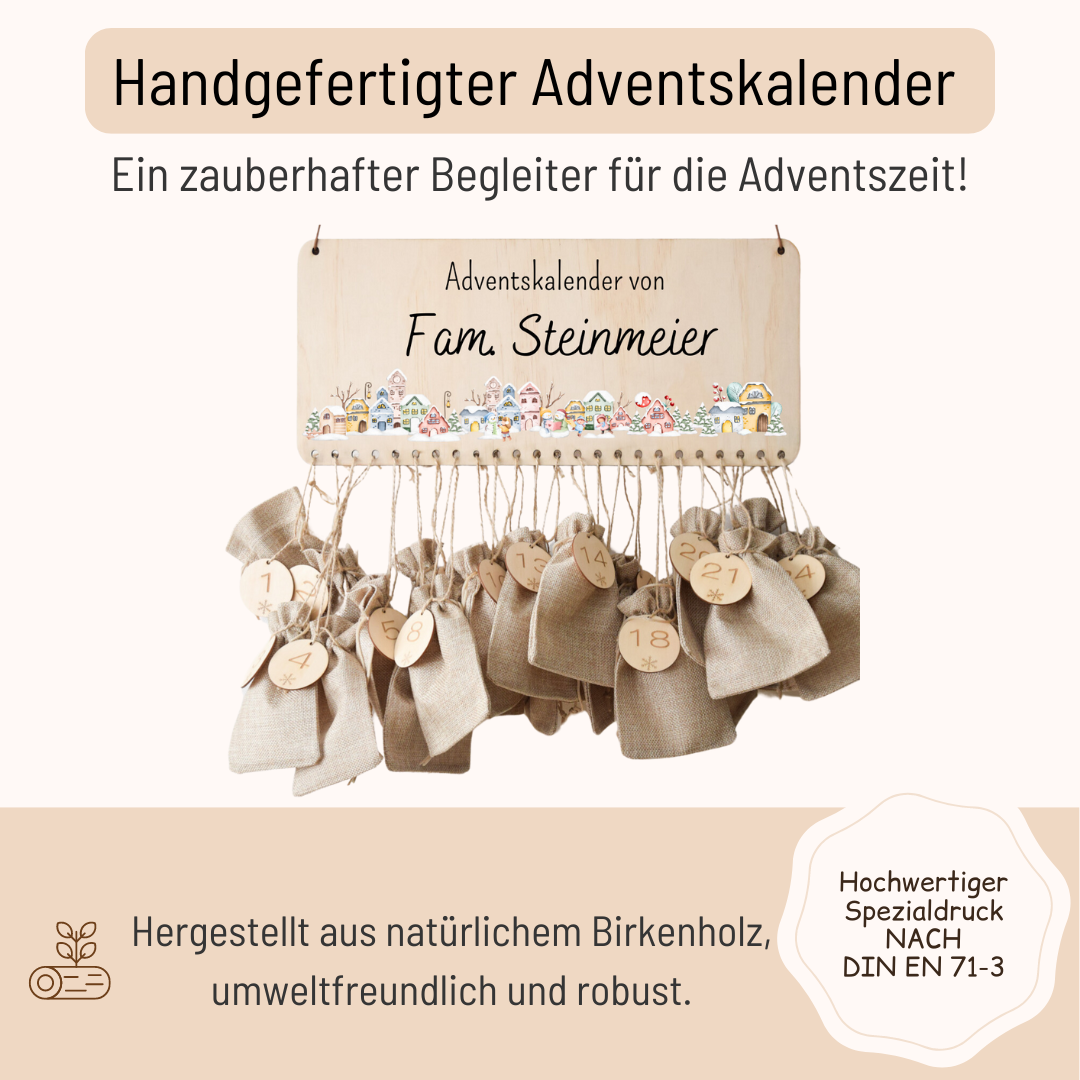 Adventskalender Weihnachtsdorf