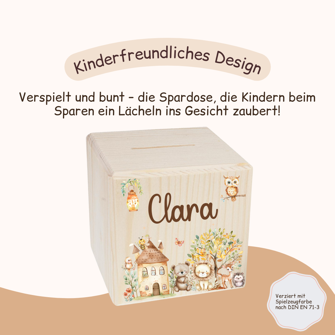 Spardose Kinder - Woodland Tieren