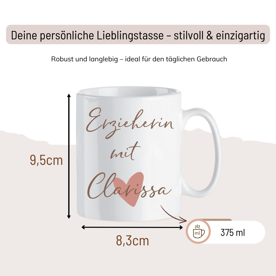 Tasse -  Erzieherin mit Herz