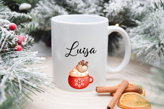 Personalisierte Tasse mit Kaffetasse Motiv - Weihnachten