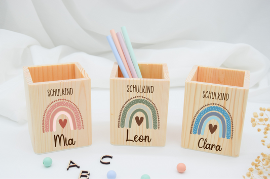 Stiftehalter Kinder - Regenbogen Schulkind