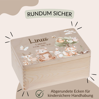Erinnerungskiste Baby - niedlichen Tier Motiven