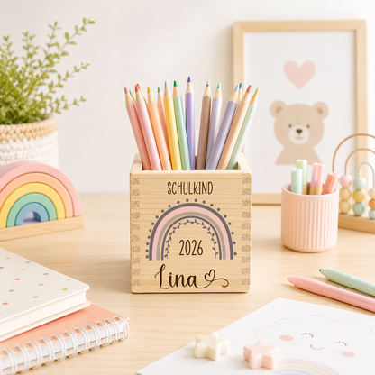 Stiftehalter Kinder - Regebogen Schulkind