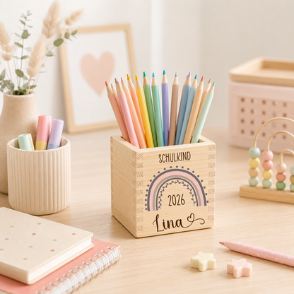 Stiftehalter Kinder - Regebogen Schulkind