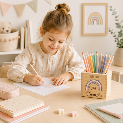 Stiftehalter Kinder - Regebogen Schulkind