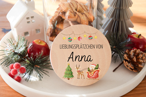 Vorratglas Weihnachten -  Weihnachtsmann mit Schlitten