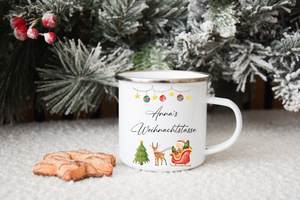 Weihnachtstasse -  Weihnachtsmann, Schlitten