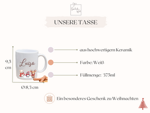 Personalisiere Tasse mit Tiermotiven - Weihnachten, Bär, Pinguin, Rentier