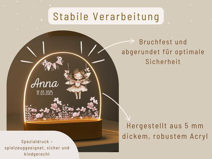 Nachtlicht Kinder - Blumenwiese - Fee