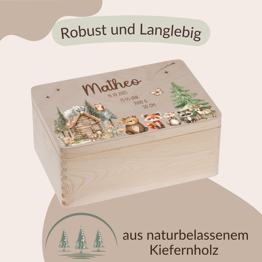 Erinnerungskiste -  Woodland Tieren