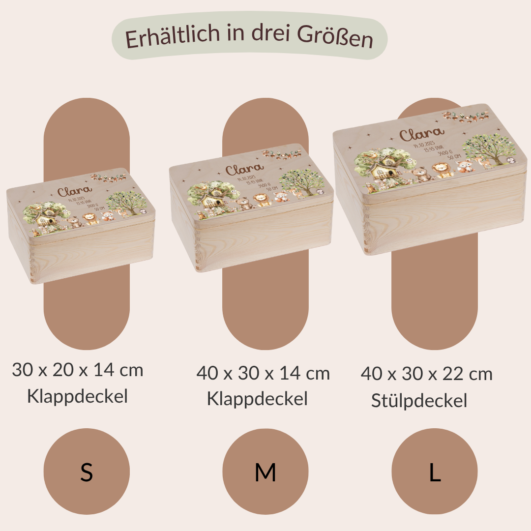 Erinnerungskiste Kinder - Woodland Tieren