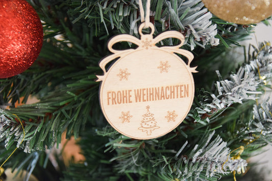 Weihnachtskugel - Frohe Weihnachten