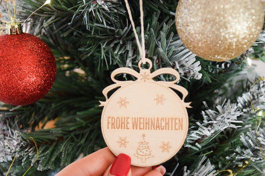 Weihnachtskugel - Frohe Weihnachten