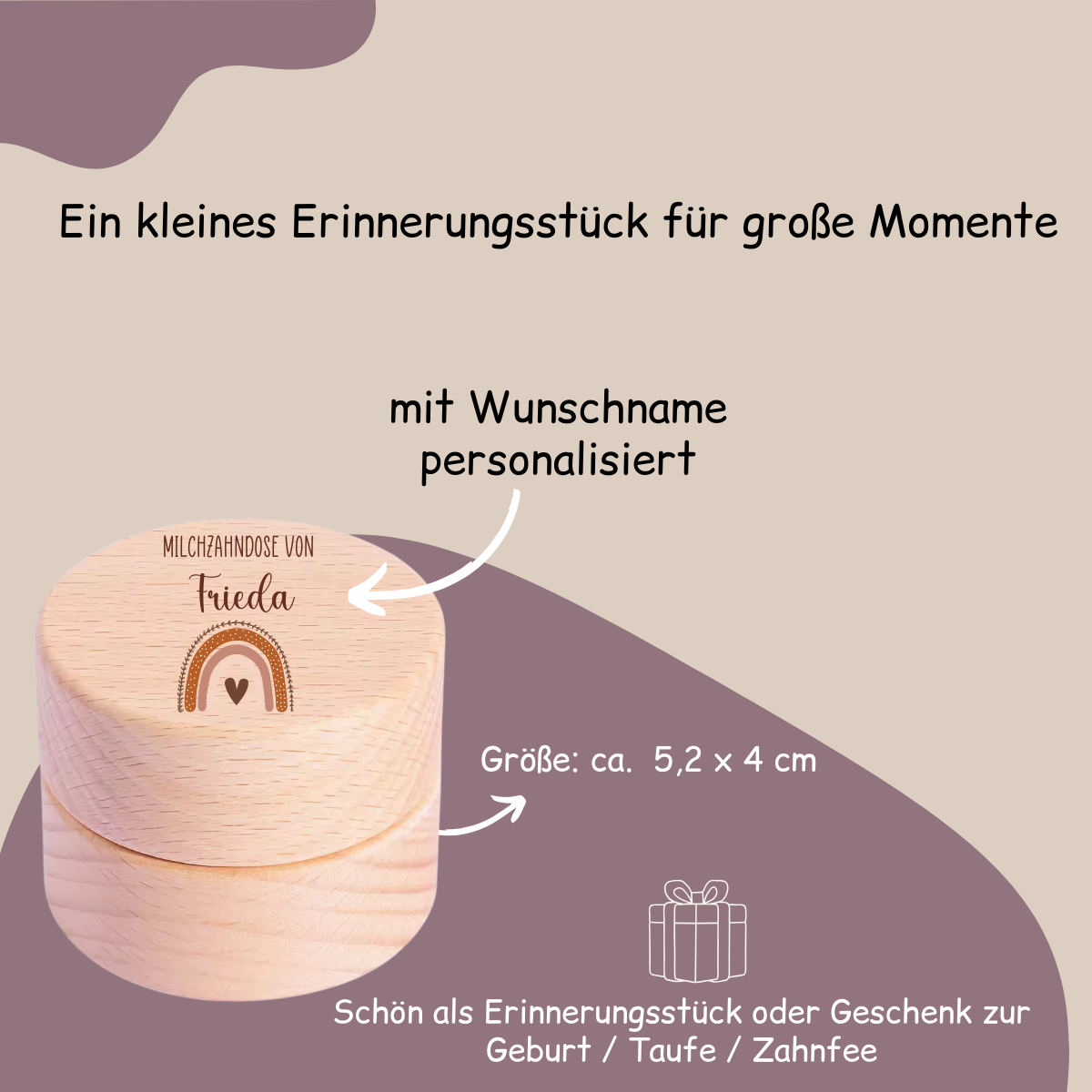 Boîte à dents de lait personnalisée - arc-en-ciel