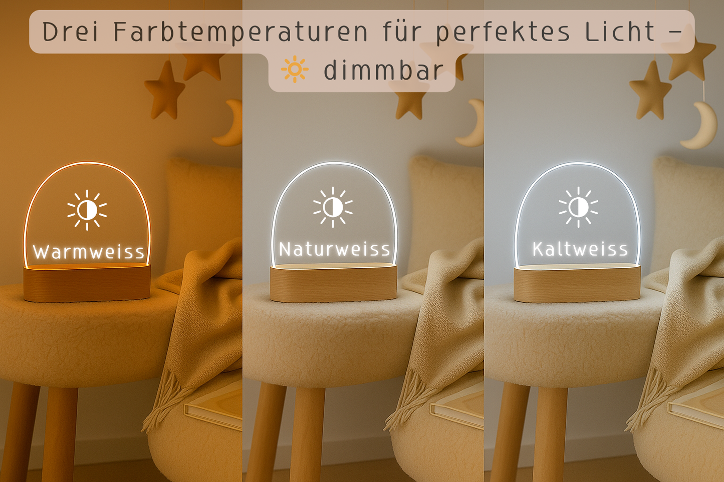 Nachtlicht mit Rosa Blumen