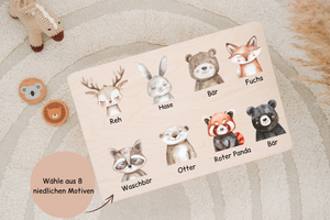 Boite à souvenirs bébé - animaux de la forêt, montgolfière