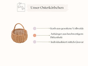 Osterkorb Kinder - versch. Blumenmotiven