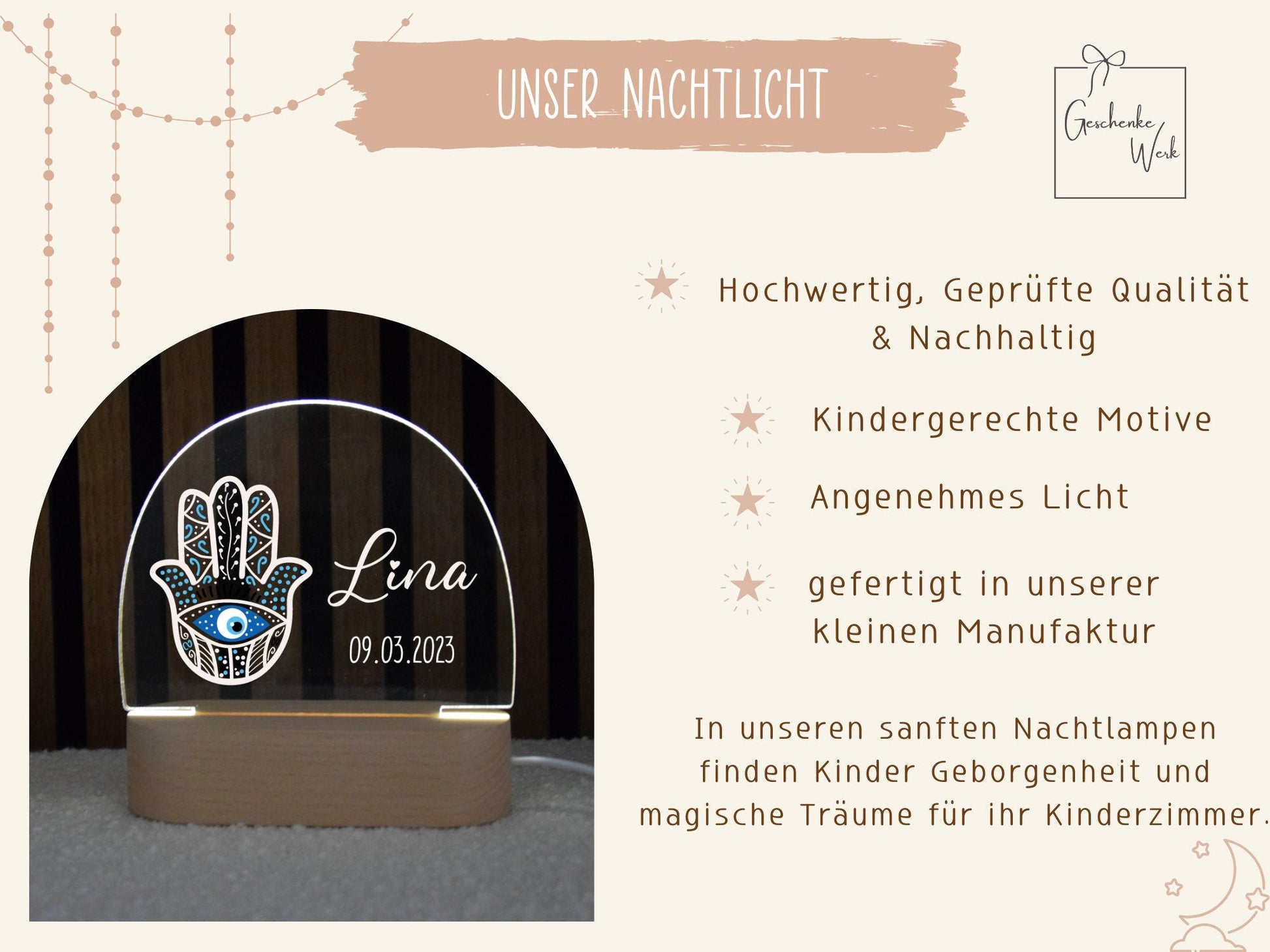 Nachtlicht Kinder - Fatima Hand Nazar