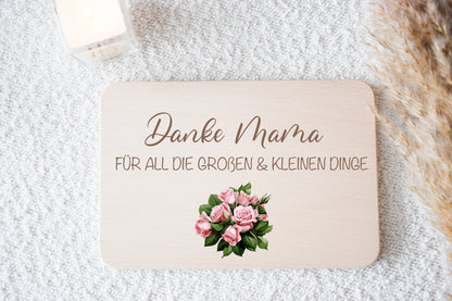 Muttertagsgeschenk - Frühstücksbrett Danke Mama