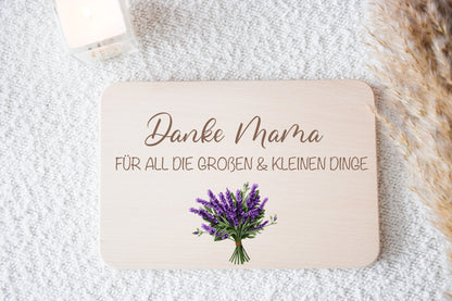Muttertagsgeschenk - Frühstücksbrett Danke Mama