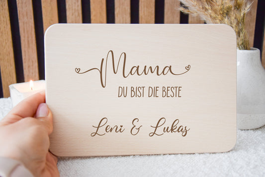 Muttertagsgeschenk - Frühstücksbrett Mama