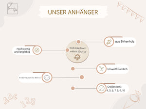 Schultüten Anhänger Holz  - Schulkind 2024