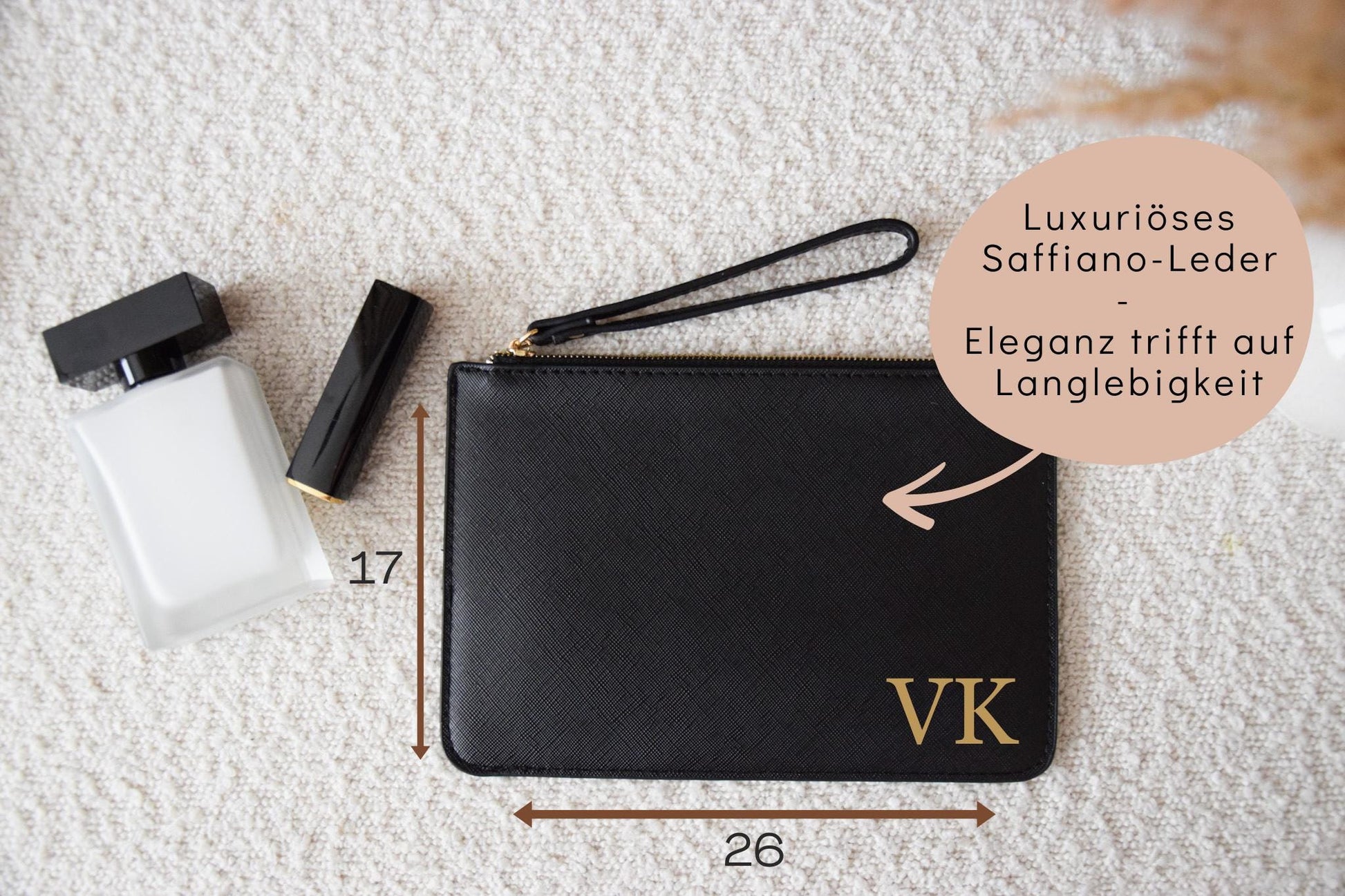 Personalisierte Clutch mit Initialen