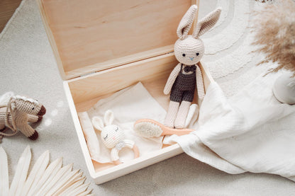 Erinnerungskiste Baby personalisiert | Erinnerungsbox Holz mit Name | Babygeschenk Geburt | Taufgeschenk | Holzkiste Baby | Geschenk Taufe