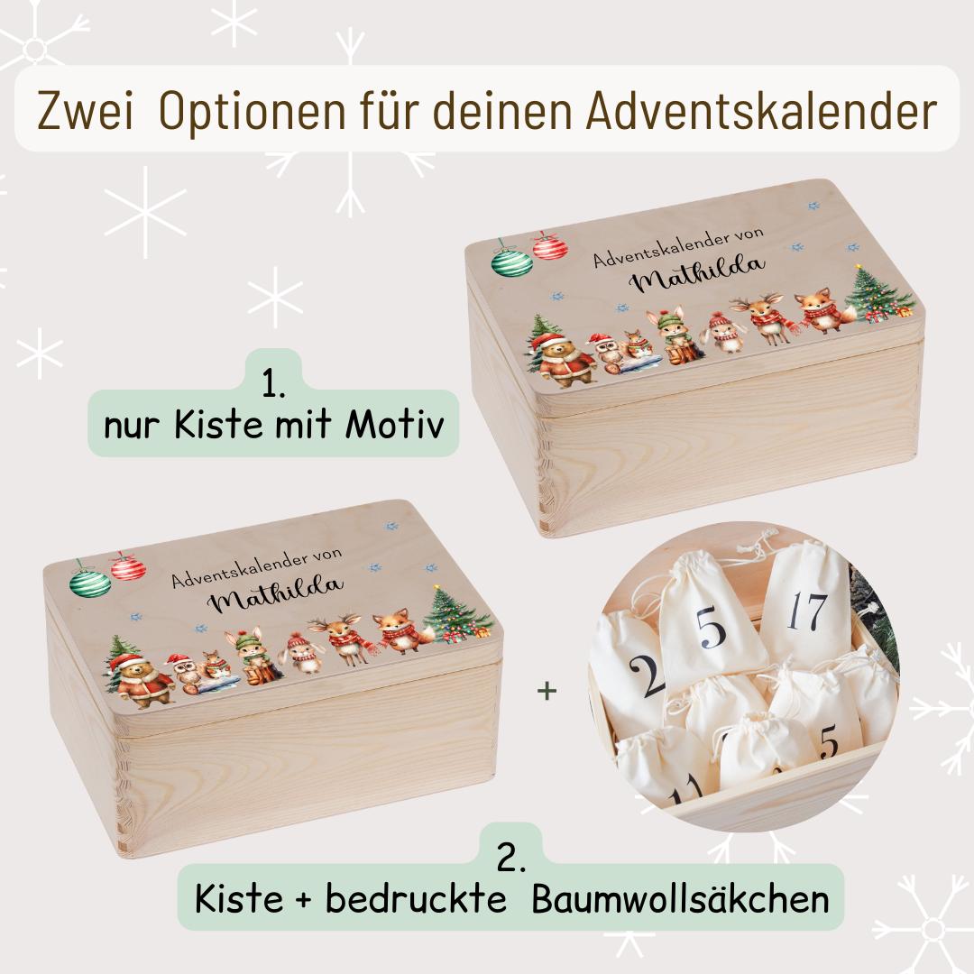 Adventskalender - Bunten Weihnachtstieren