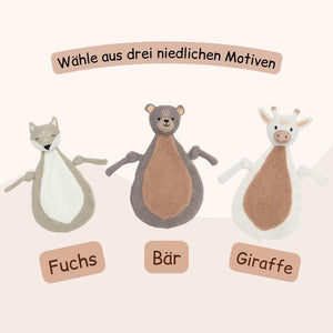 Schnuffeltuch - Bär, Giraffe und Fuchs