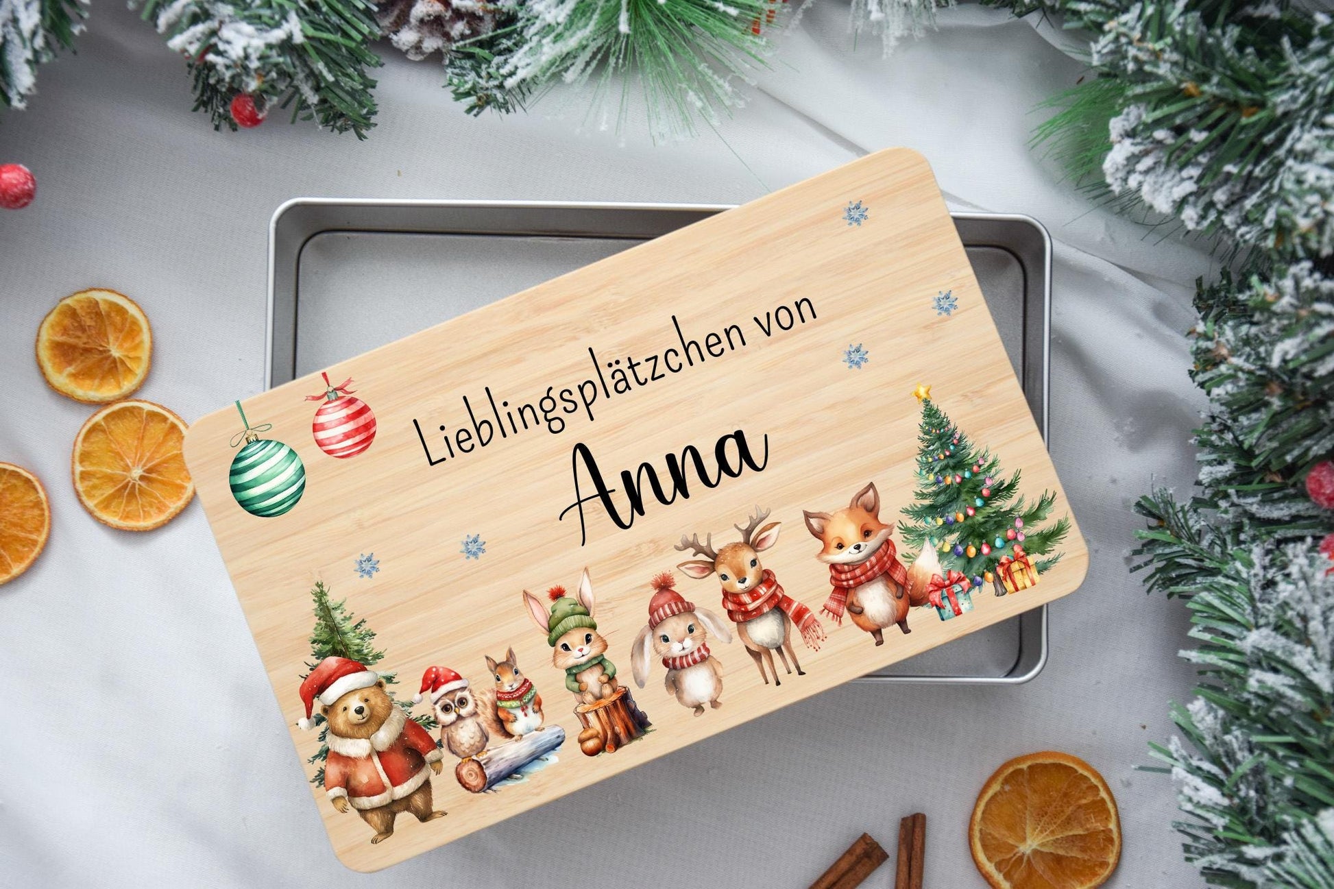 Keksdosen Weihnachten -  bunten Tiermotiven