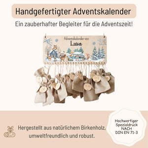 Adventskalender Woodland Motiv