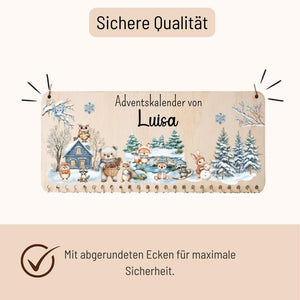 Adventskalender Woodland Motiv